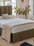 Gallery Home bedspread taupe truffle stitched gauze 260x240cm, UK version