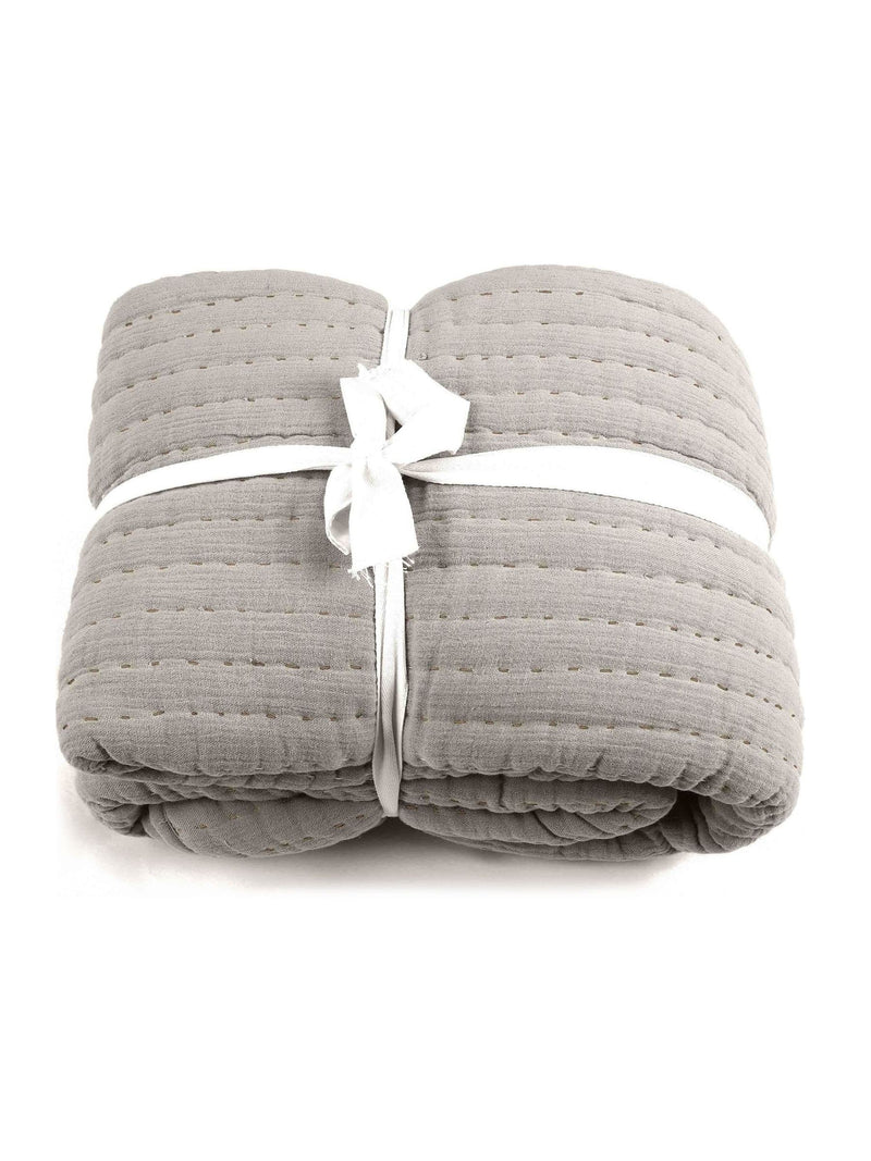 Gallery Home bedspread taupe truffle stitched gauze 260x240cm, UK version