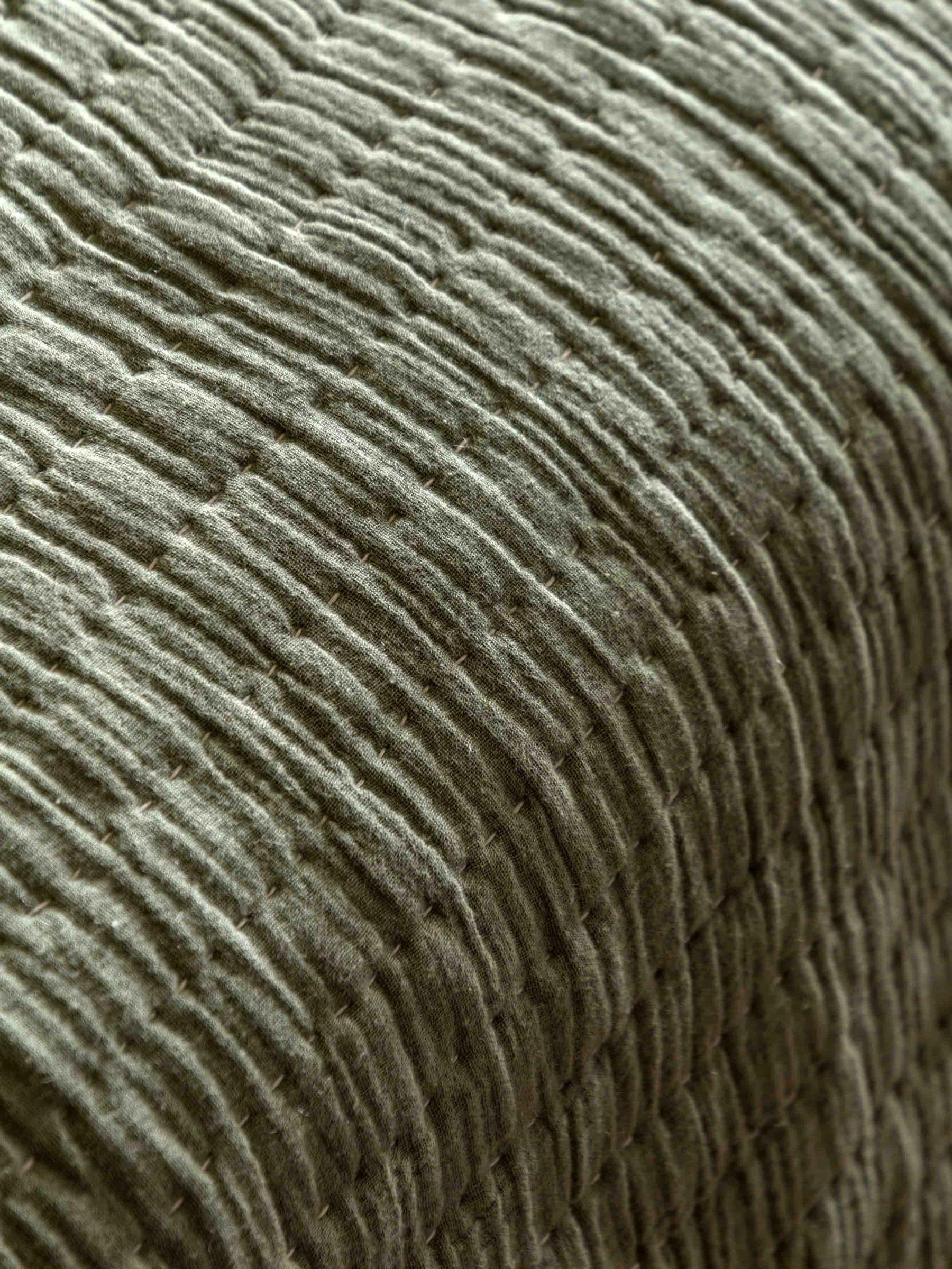 Gallery Home green sylvan stitched gauze bedspread 260x240cm (British brand)