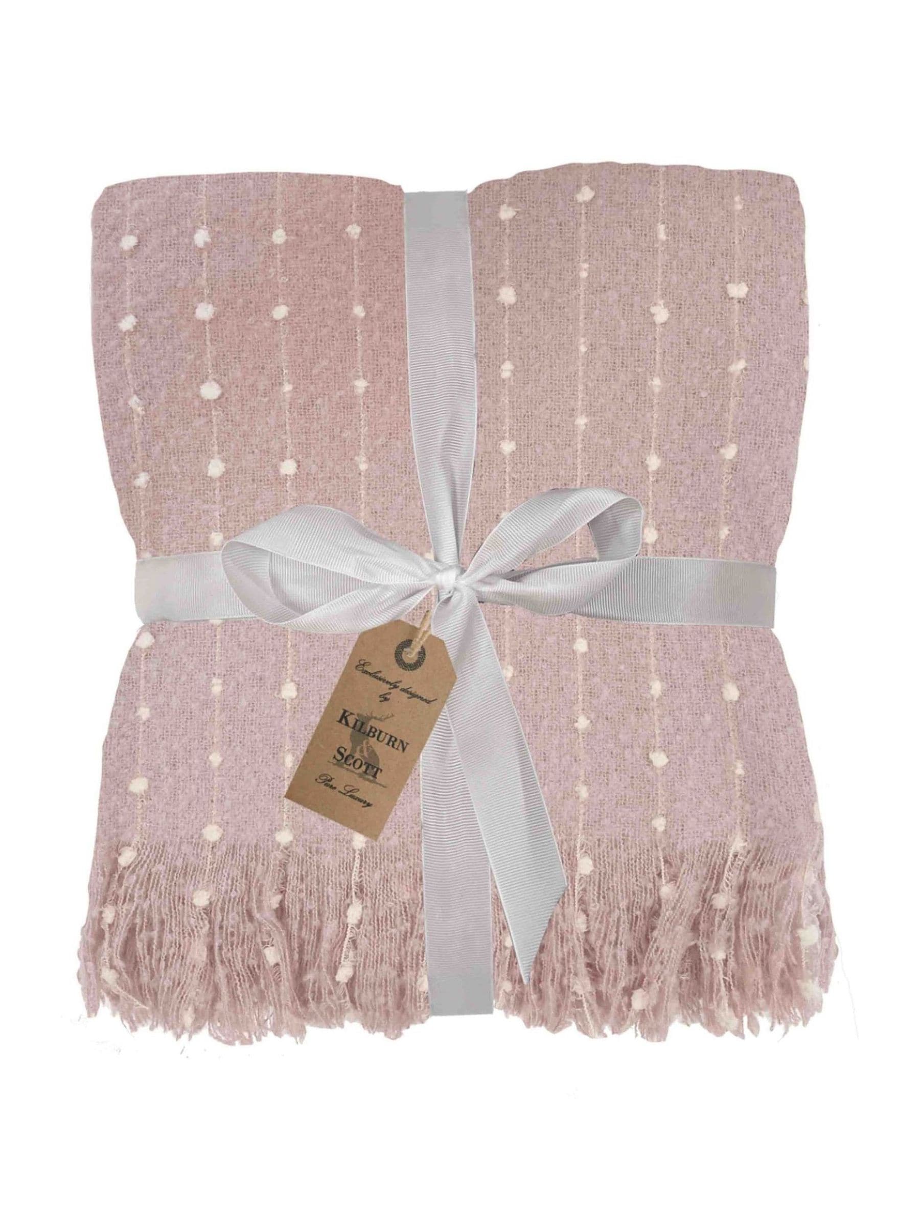 Gallery Home pink polyester throw 1300x1700mm, imported from the UK