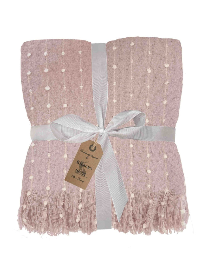 Gallery Home pink polyester throw 1300x1700mm, imported from the UK