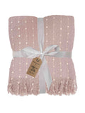 Gallery Home pink polyester throw 1300x1700mm, imported from the UK
