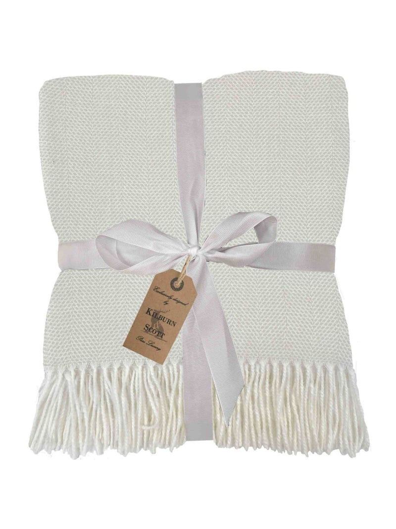 Gallery Home herringbone tassel throw 1300x1700mm (British brand)