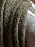Gallery Home olive green waffle throw 1300x1700mm - British product