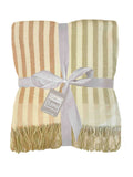 Gallery Home SageRust Juniper Stripe Throw with Tassels 1300x1700mm