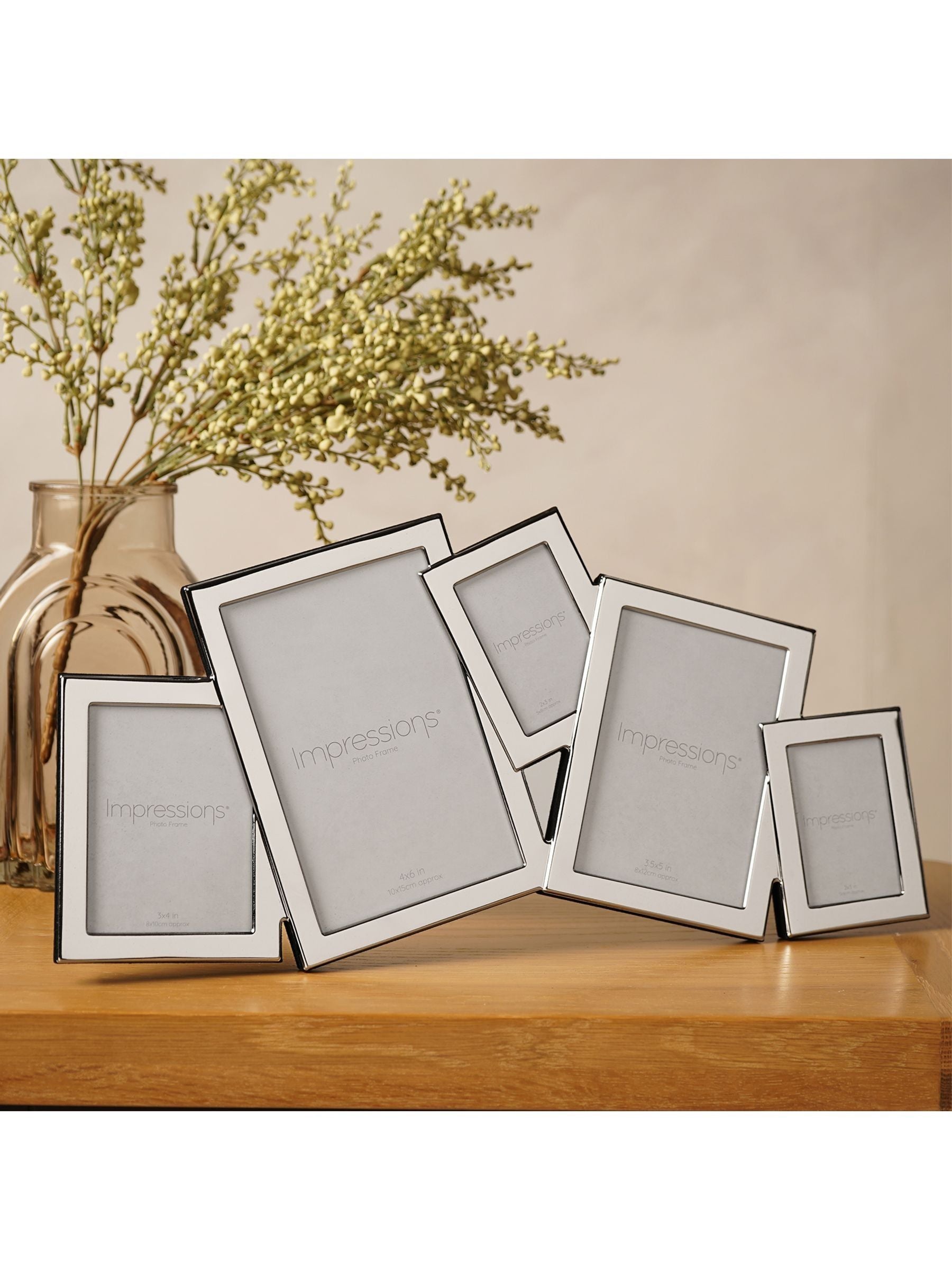 Widdop silver photo frame overlapping - British product