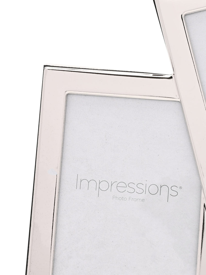 Widdop silver photo frame overlapping - British product