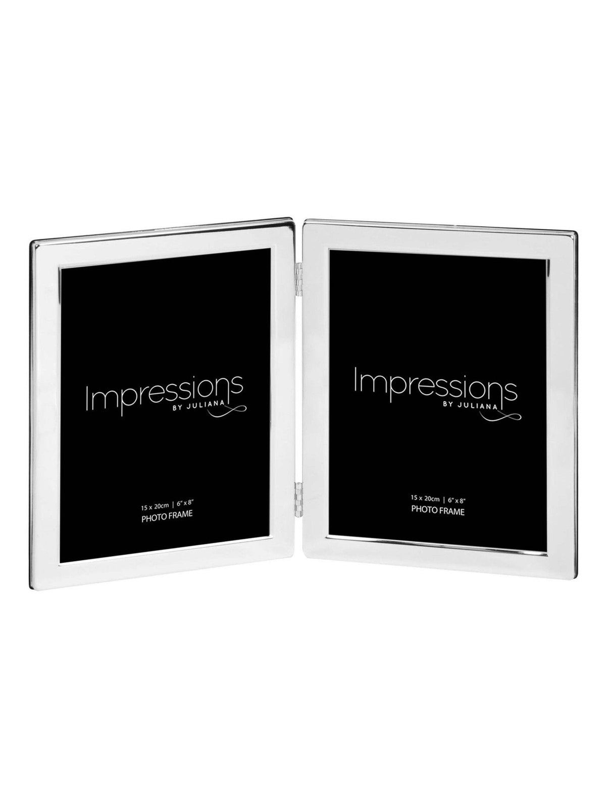Widdop silver double photo frame 6x8, imported from the UK