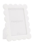 Widdop white scalloped photo frame 4x6 (British brand)