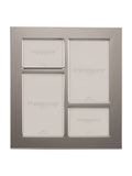 Widdop silver four-aperture collage photo frame 27x25cm, imported from the UK