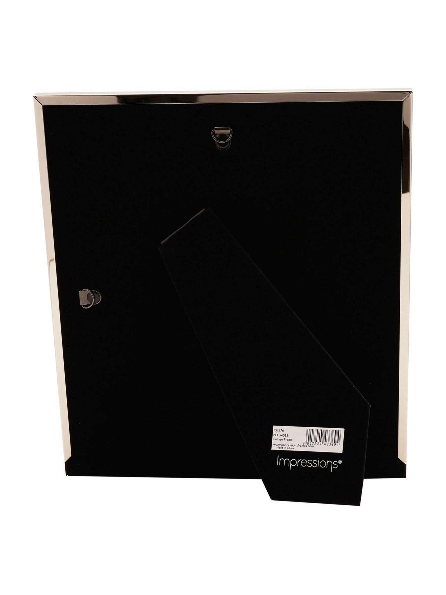 Widdop silver four-aperture collage photo frame 27x25cm, imported from the UK