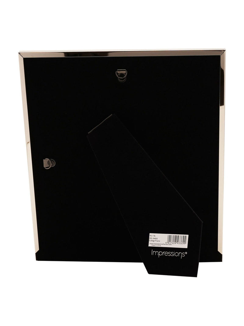 Widdop silver four-aperture collage photo frame 27x25cm, imported from the UK