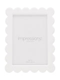 Widdop white scalloped edge photo frame 5x7 (British brand)