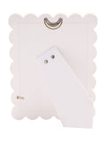 Widdop white scalloped edge photo frame 5x7 (British brand)