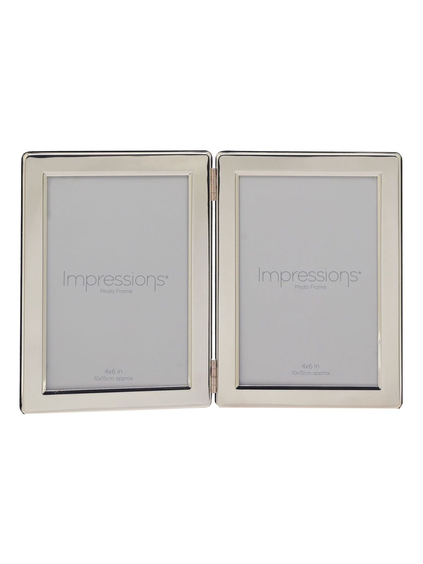 Juliana silver double hinged photo frame 4x6 inch, UK version