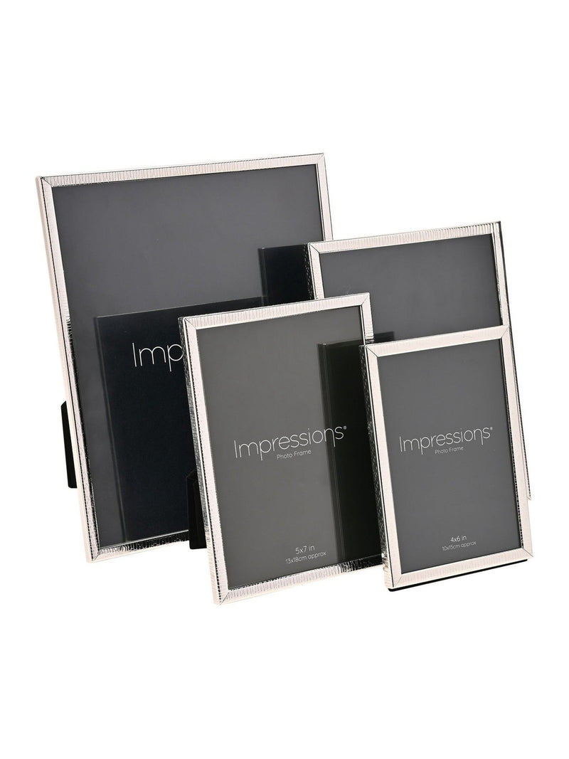 Widdop silver crackled edge photo frame 8x10 inch, imported from the UK