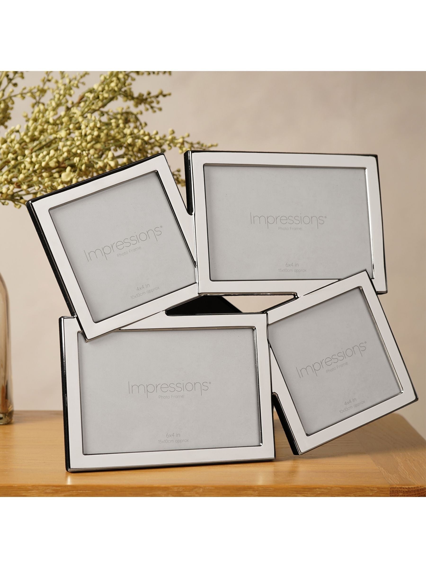 Widdop silver multi aperture photo frame 26x31cm - British product