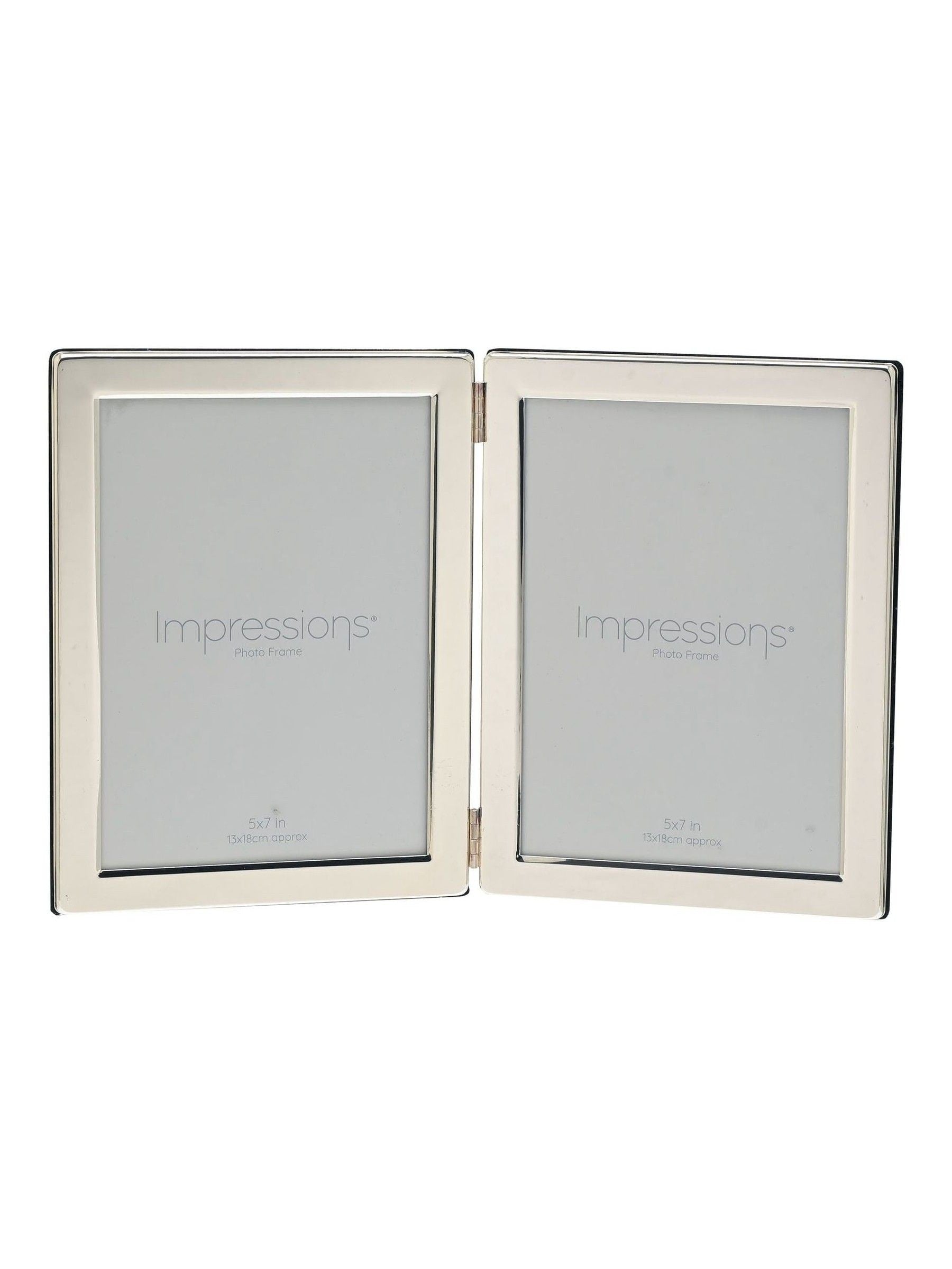 Widdop Silver silverplated double photo frame 5x7 inch - British product