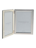 Widdop silver double landscape photo frame, imported from the UK