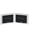 Widdop silver double landscape photo frame, imported from the UK