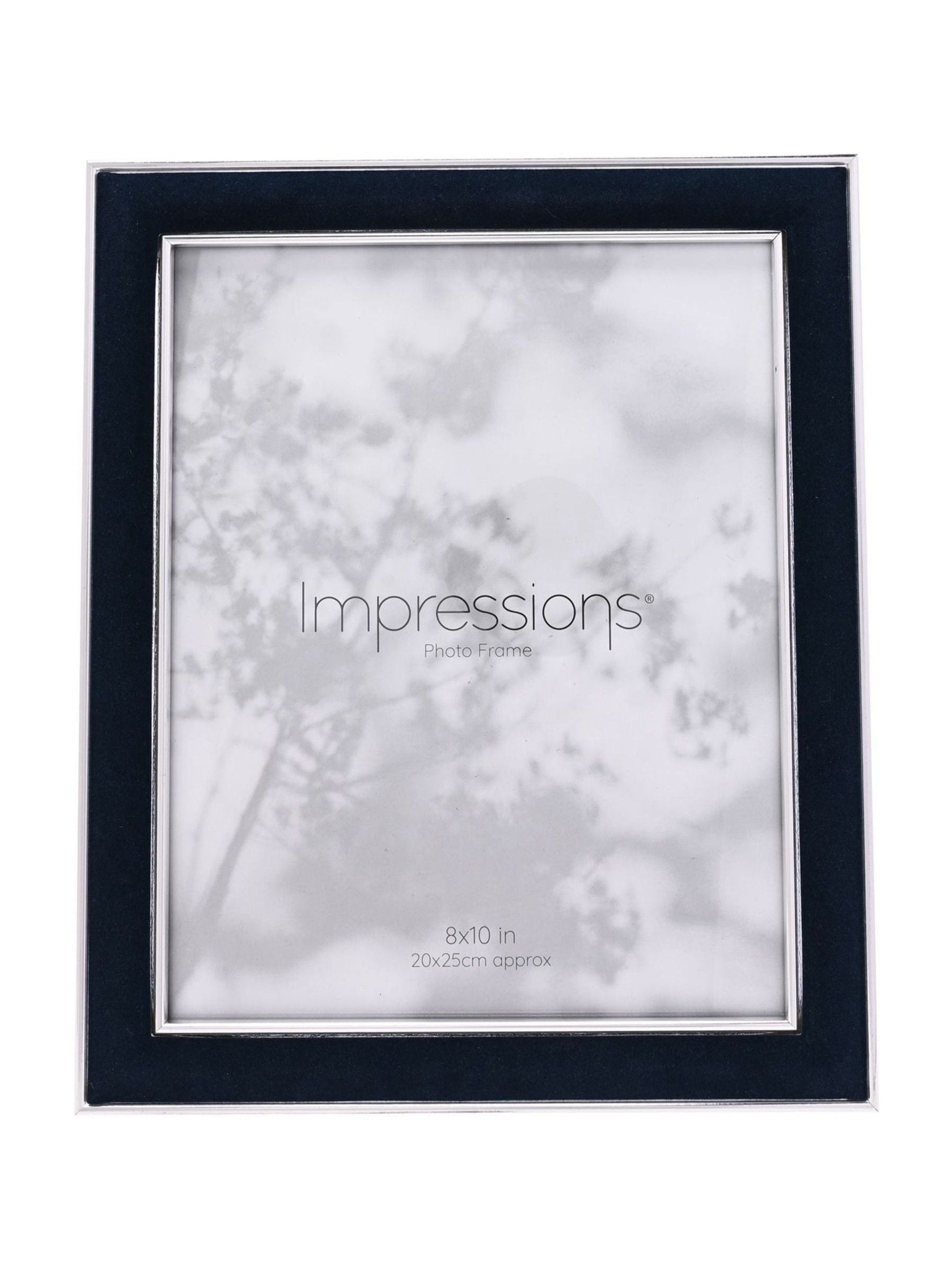 Widdop blue photo frame with navy velvet mount 8x10 - British product
