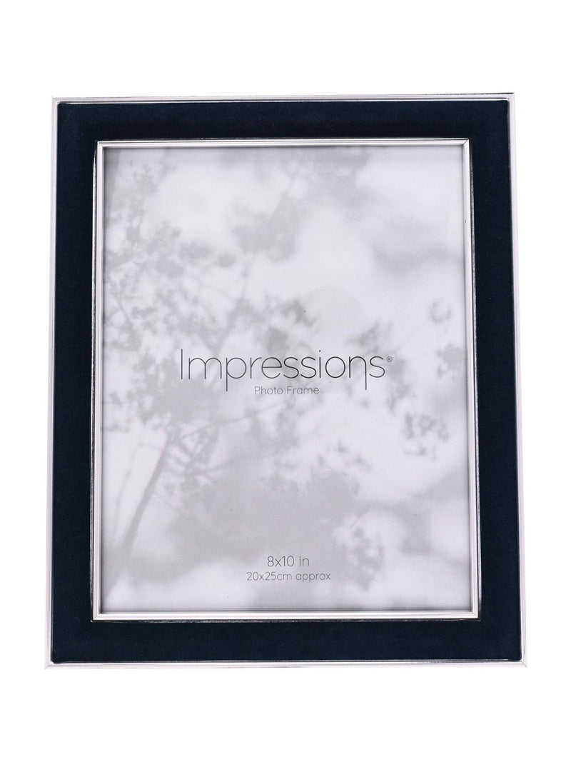 Widdop blue photo frame with navy velvet mount 8x10 - British product