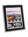 Widdop silver plated photo frame black mount 6x8, UK version