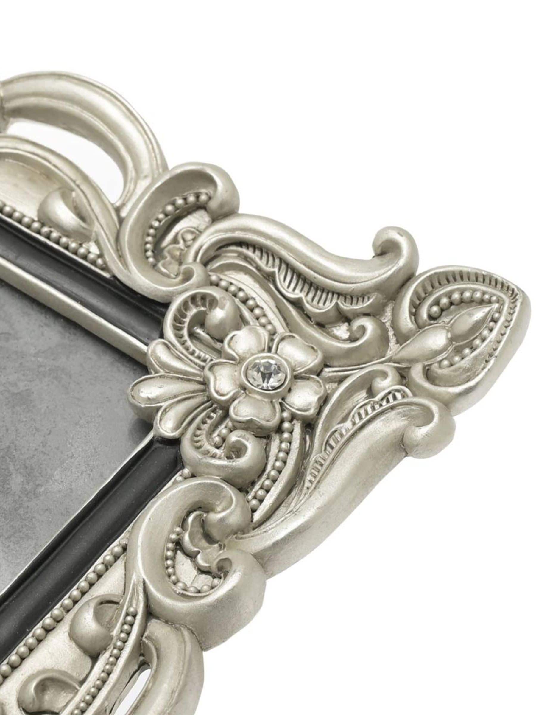 Impressions by Juliana Widdop Silver Antique Floral Resin Photo Frame (British brand)