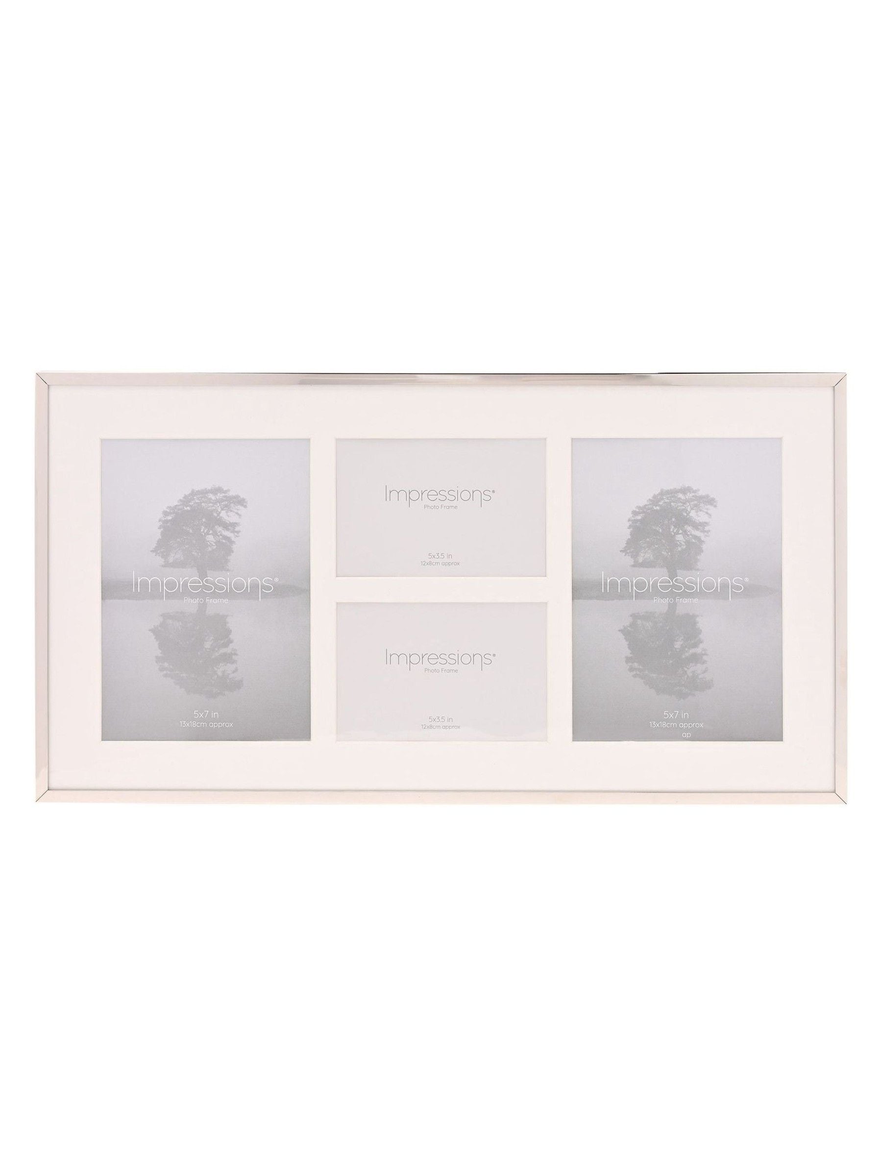 Widdop silver-plated multi-aperture photo frame - British product