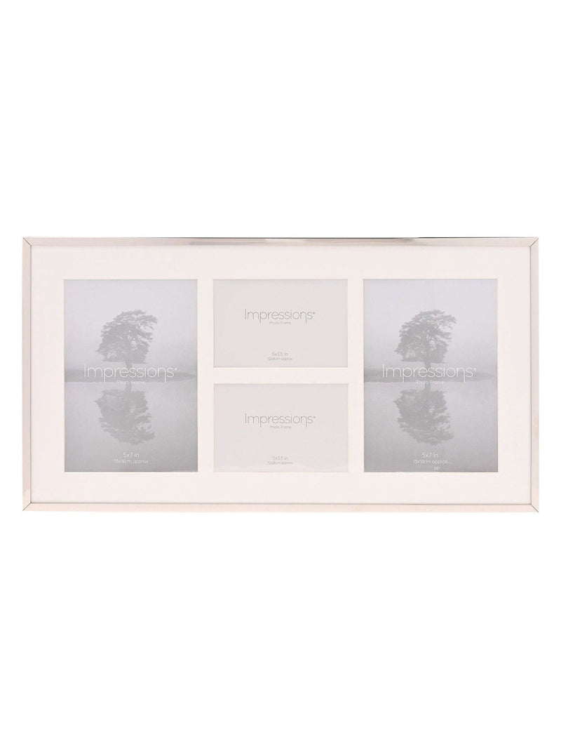 Widdop silver-plated multi-aperture photo frame - British product