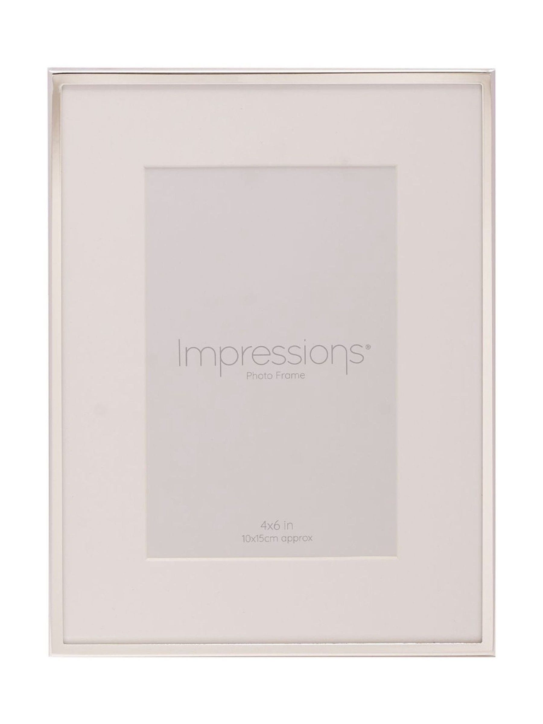 Impressions by Juliana Widdop silver photo frame for 4x6 photos (British brand)