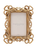 Widdop gold bowknot photo frame for 4x6 photo, imported from the UK