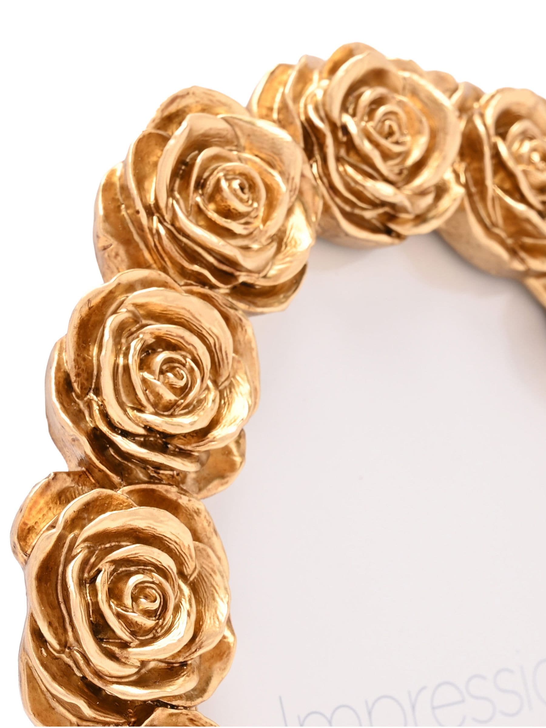 Widdop gold rose oval photo frame 5x7 (British brand)
