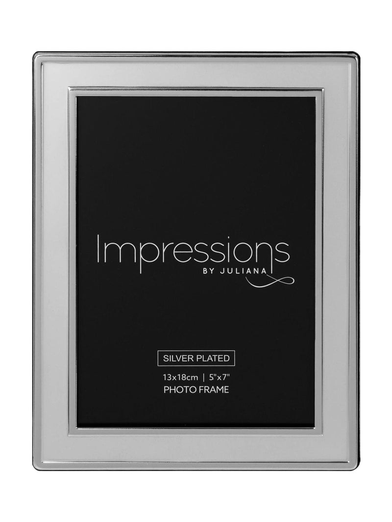 Widdop silver satin photo frame 5x7, UK version