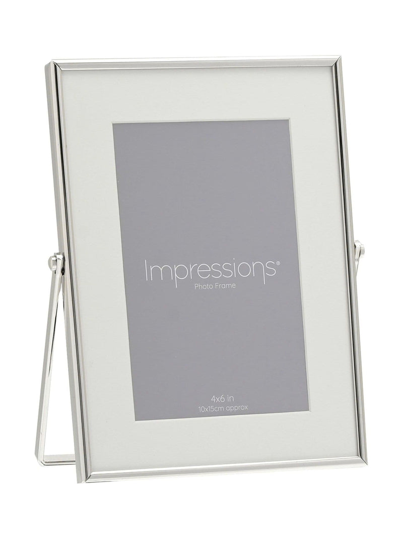 Widdop silver photo frame white border 4x6 - British product