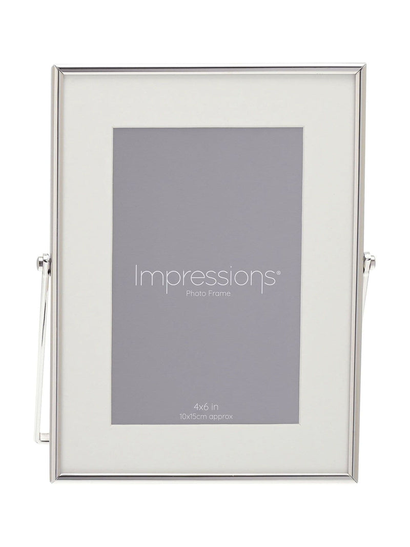 Widdop silver photo frame white border 4x6 - British product