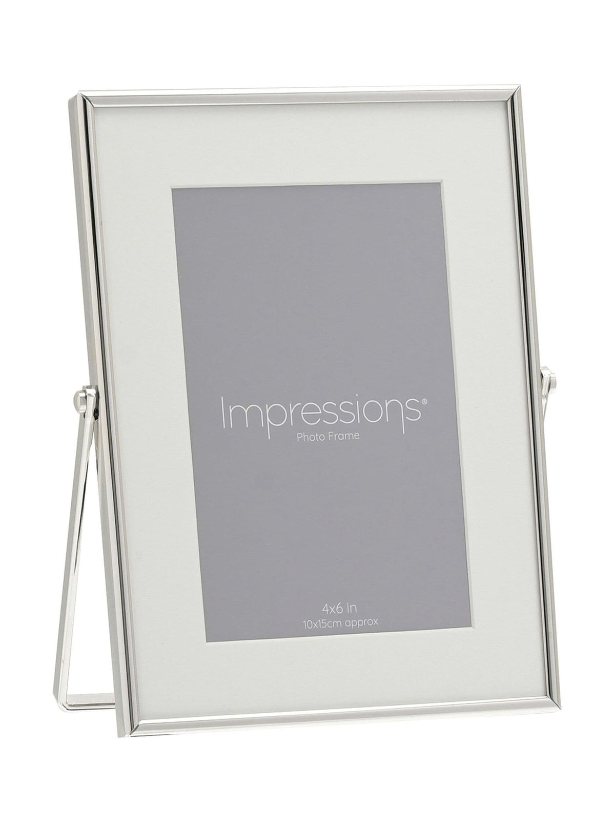 Widdop silver photo frame white border 4x6 - British product