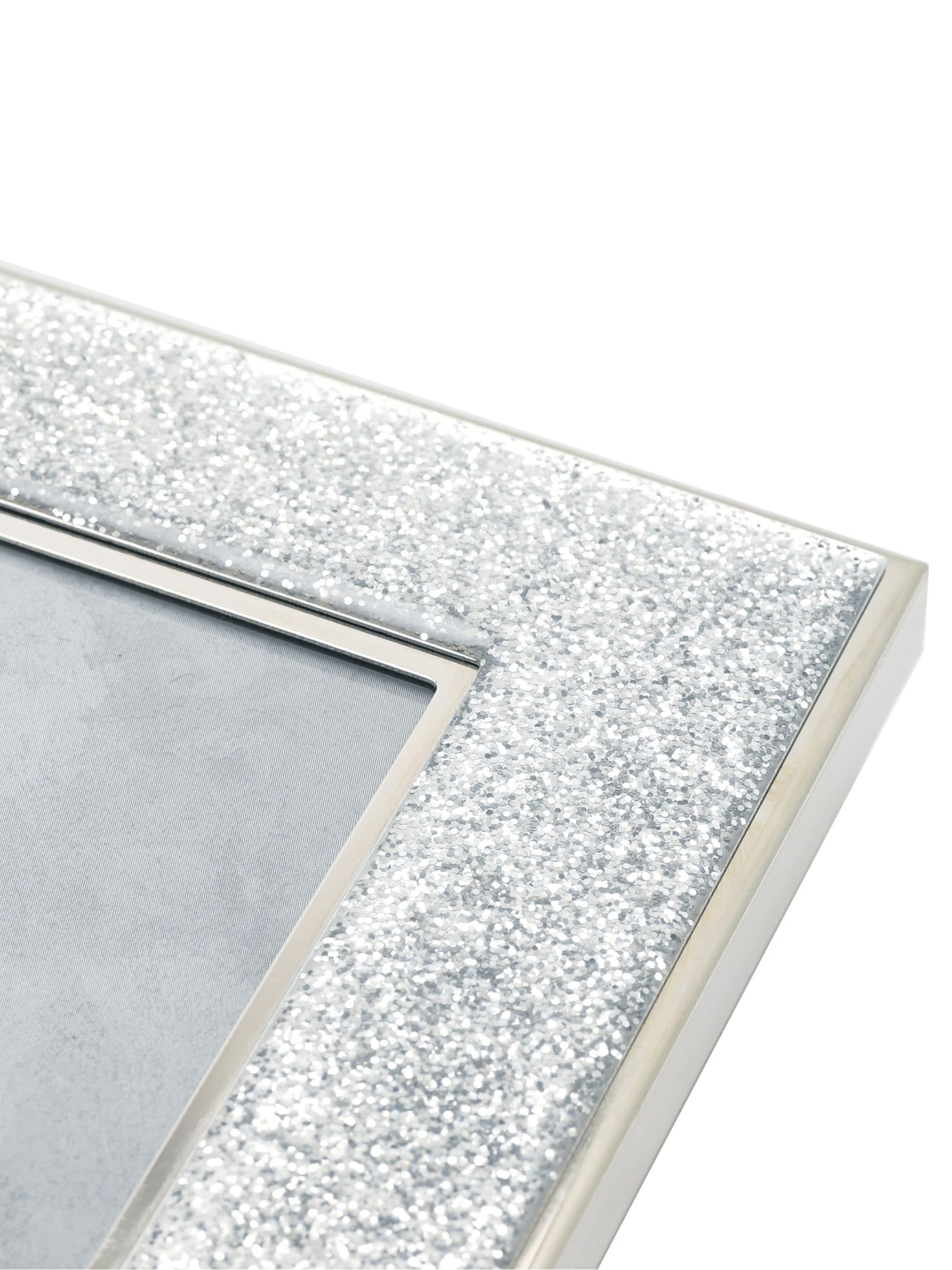 Widdop silver photo frame with glitter band 4x6 inch, imported from the UK