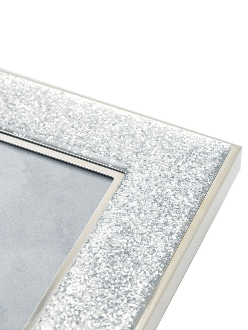 Widdop silver photo frame with glitter band 4x6 inch, imported from the UK