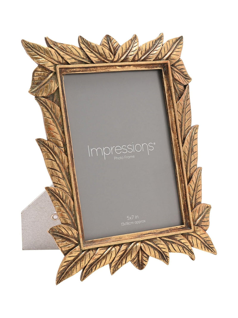 Widdop leaf design resin photo frame 5x7 - British product
