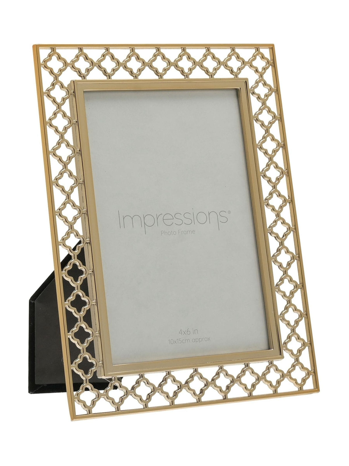 Widdop gold lattice cut metal photo frame 4x6, UK version
