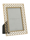 Widdop gold lattice cut metal photo frame 4x6, UK version
