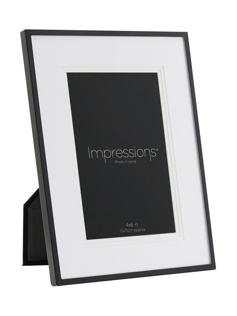 Widdop black aluminium photo frame 4x6 - British product