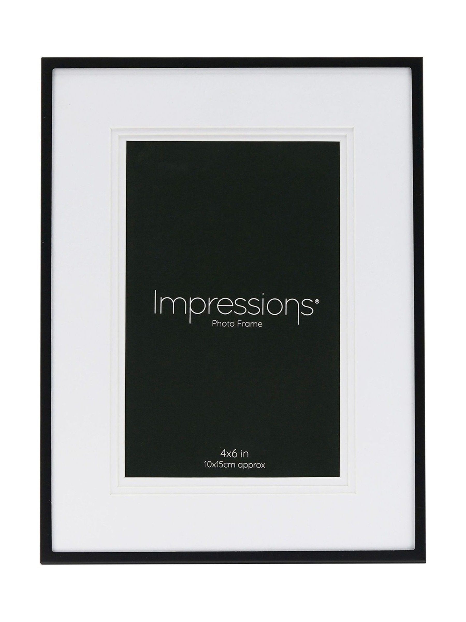 Widdop black aluminium photo frame 4x6 - British product