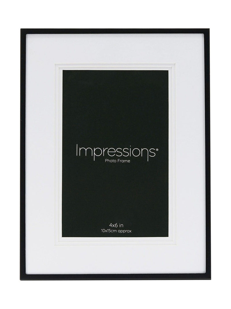 Widdop black aluminium photo frame 4x6 - British product
