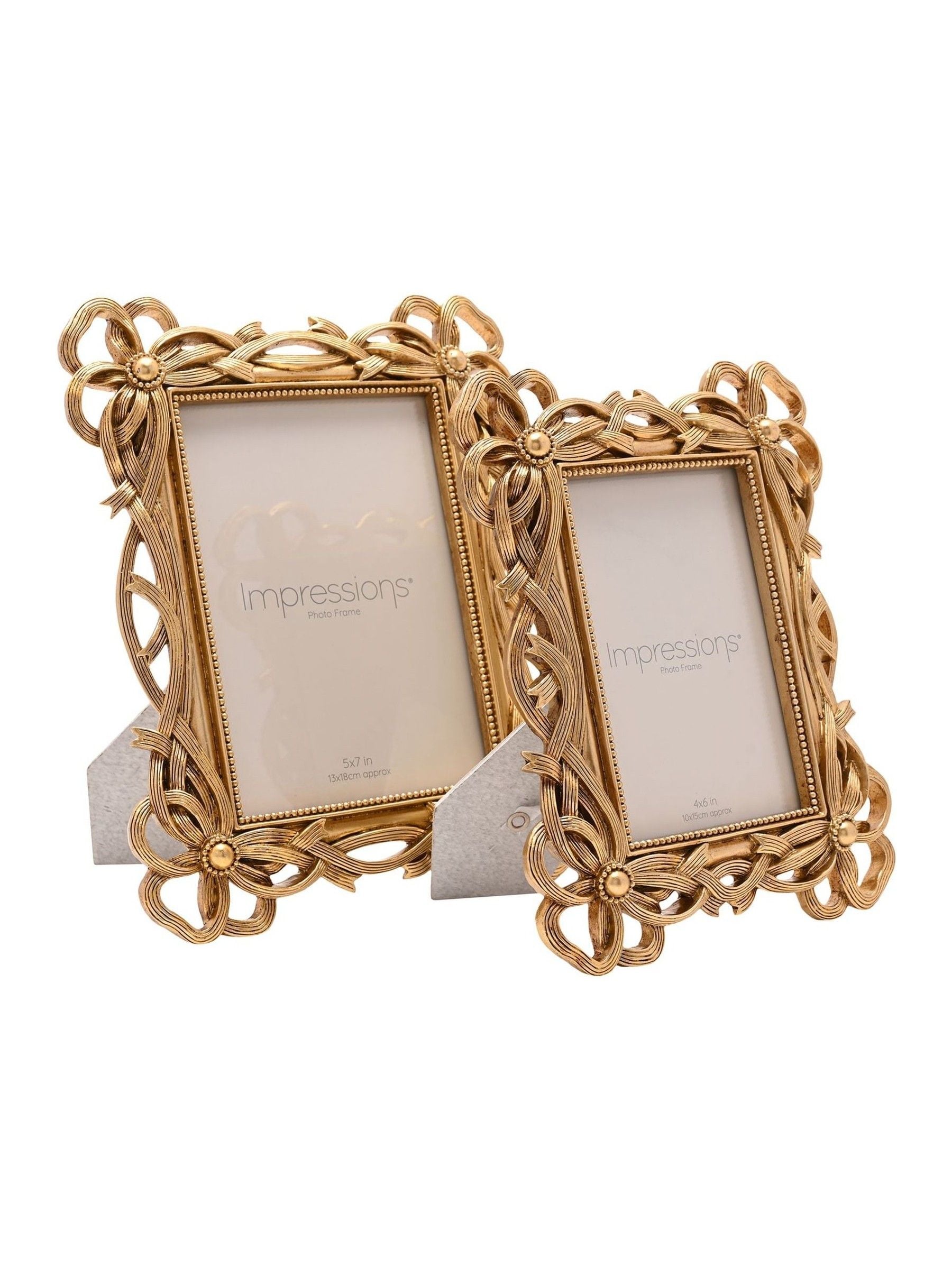Widdop gold bowknot photo frame 5x7, imported from the UK