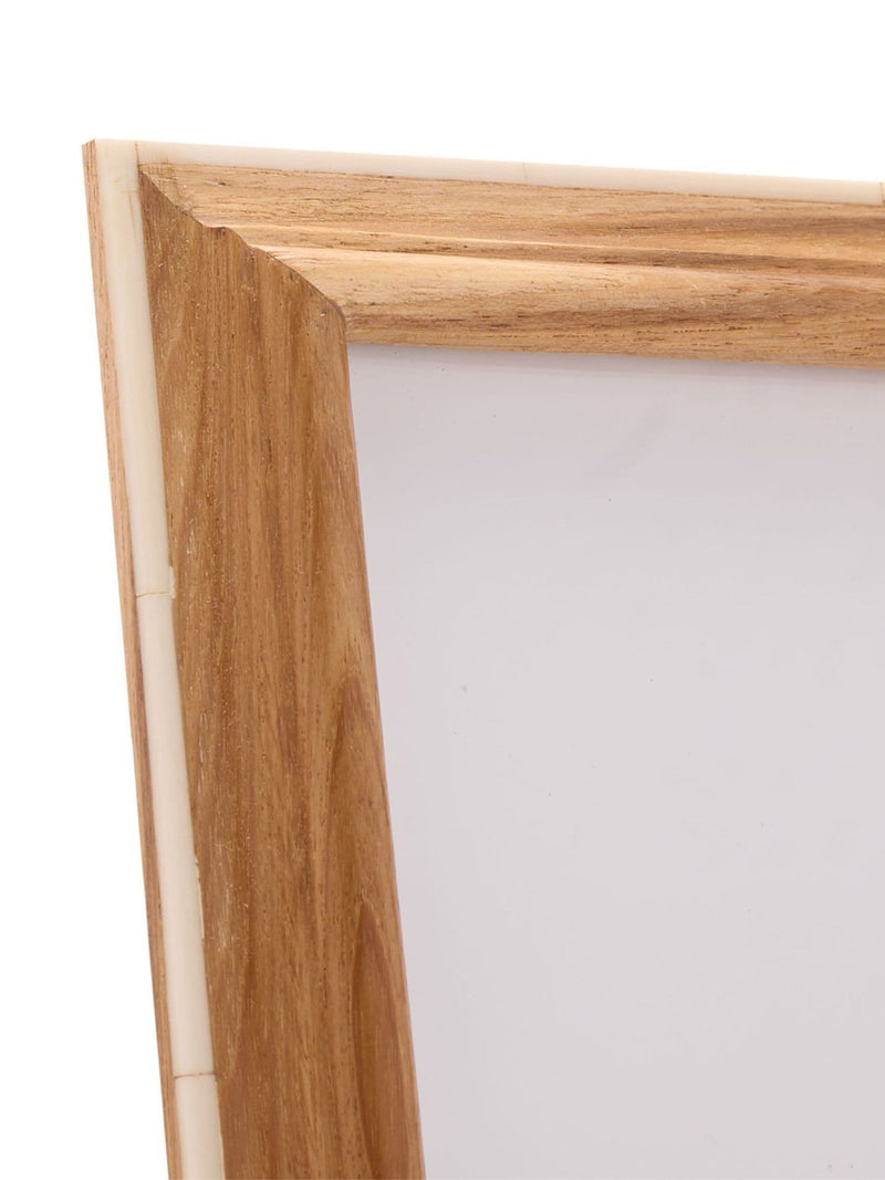 Widdop brown wooden photo frame with white trim 4x6 (British brand)