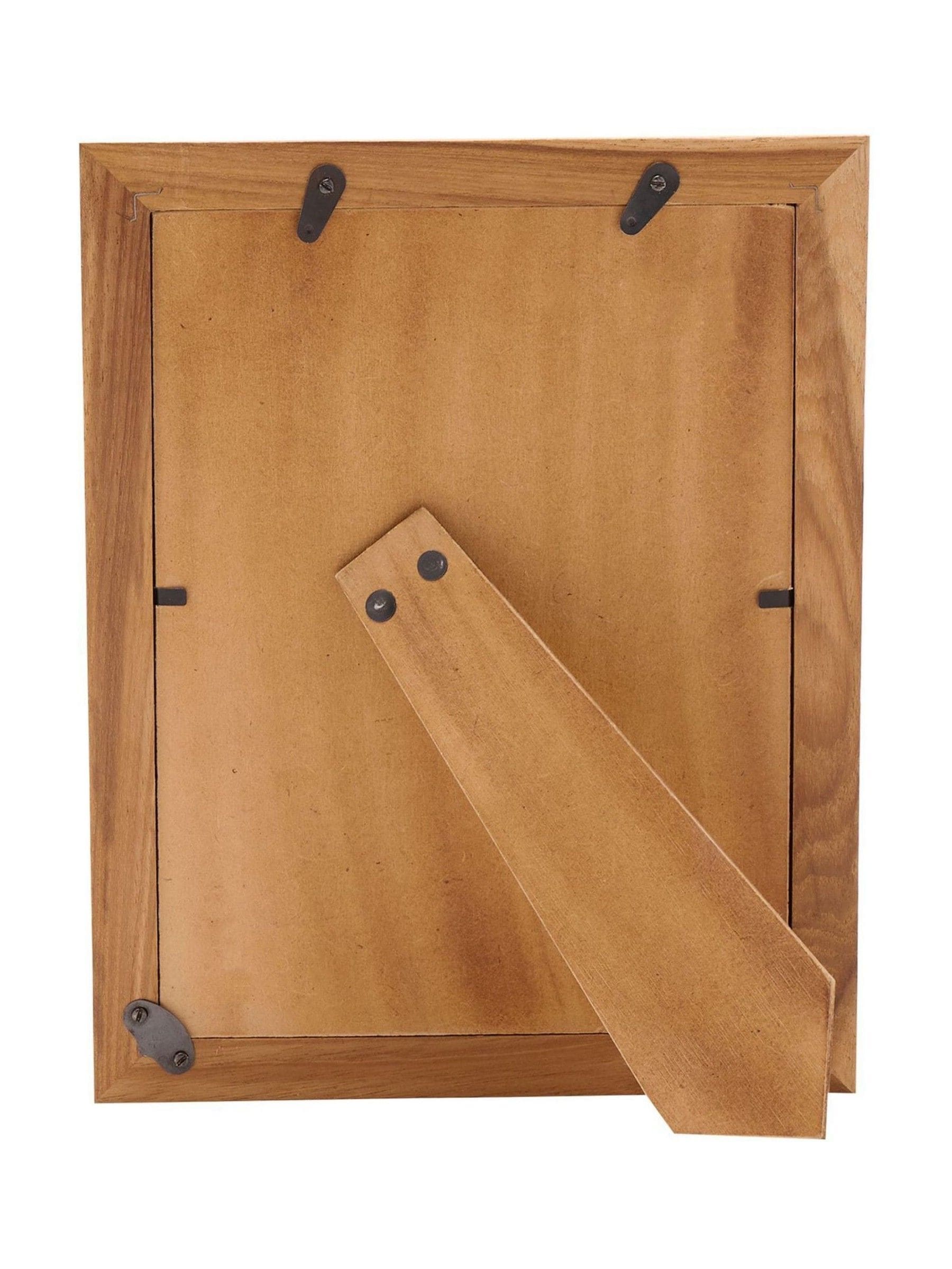 Widdop brown wooden photo frame with white trim (British brand)