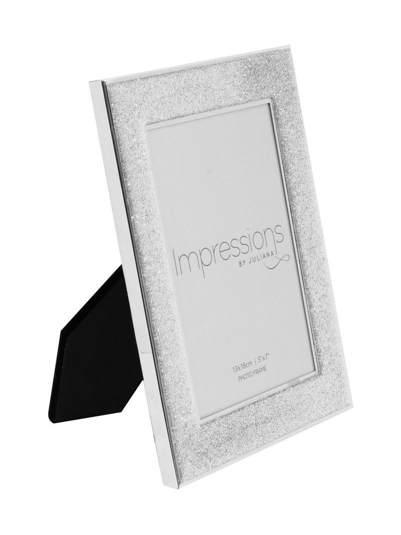 Impressions by Juliana glitter band silver photo frame, imported from the UK