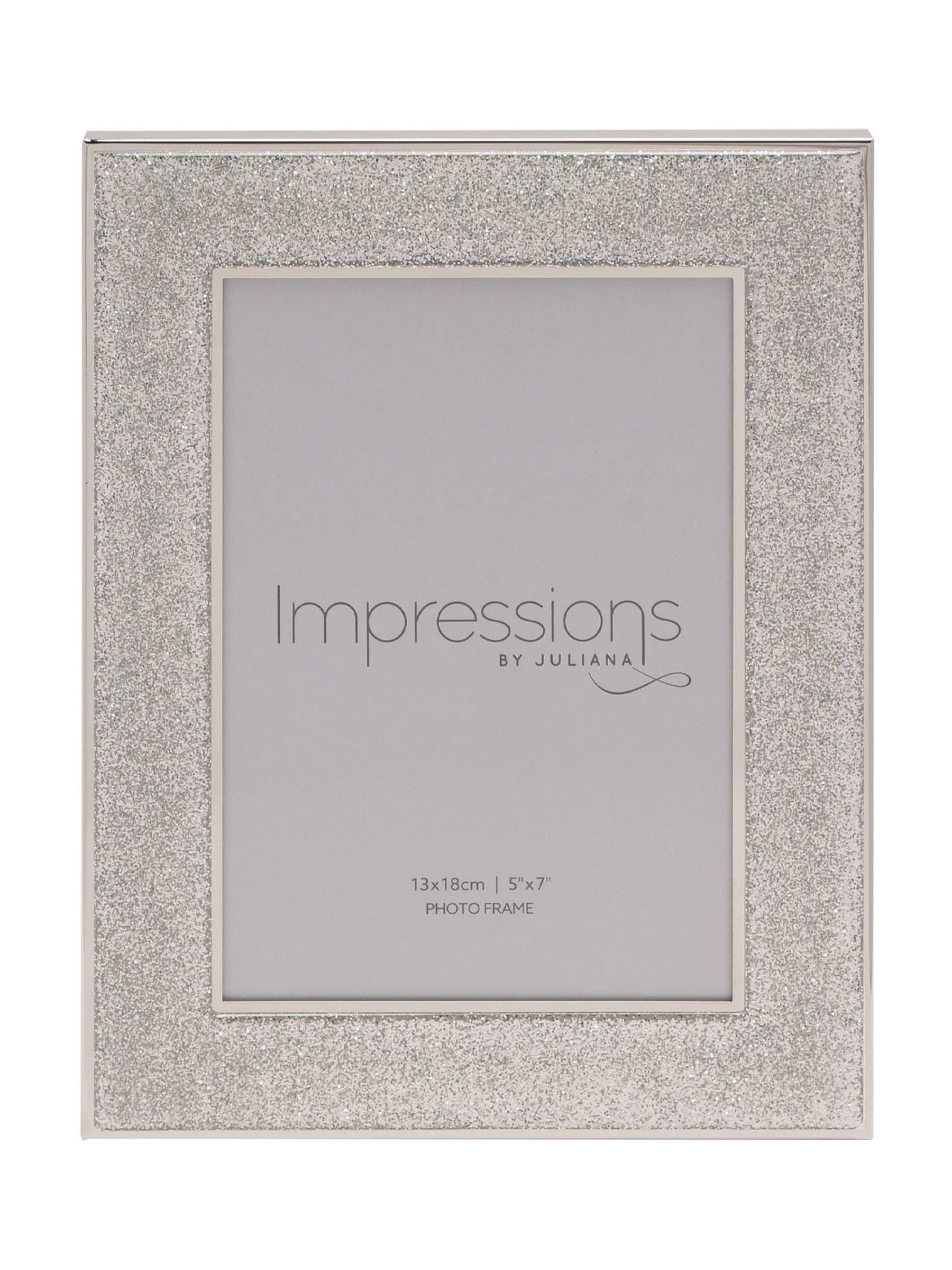 Impressions by Juliana glitter band silver photo frame, imported from the UK